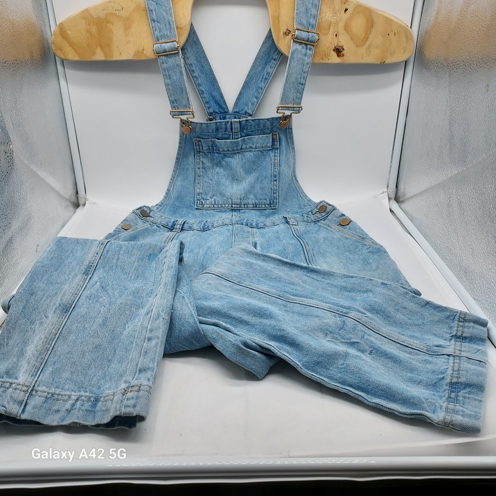 DL1961 Emilie Overall Vintage Light Wash Denim Blue Cotton Jumpsuit Small 8376